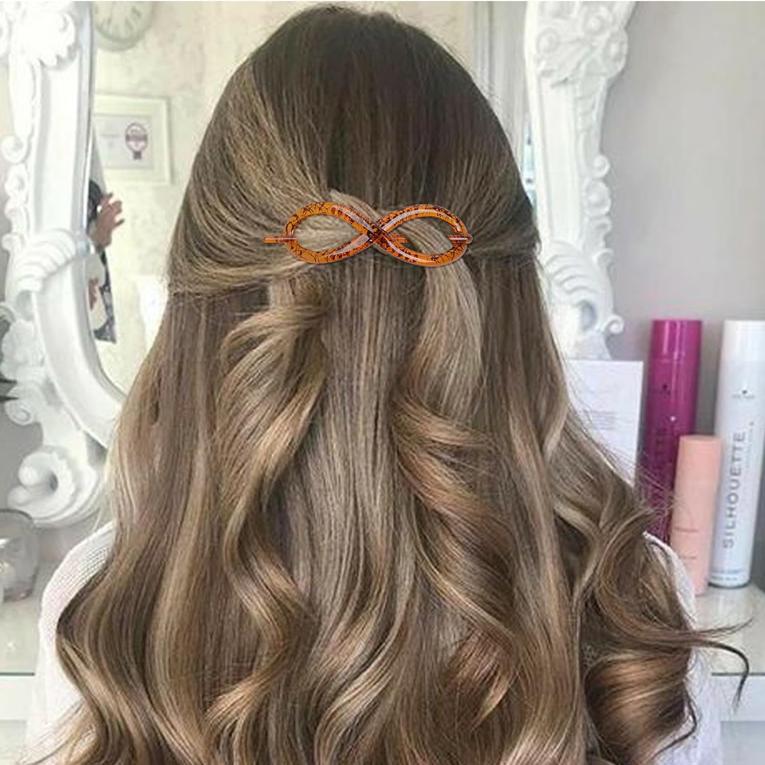 5 Pieces Hair Pins Hair Tools Vintage Hairpins Resin Bow Hairpins Women Hair Accessories Hair Accessories image number 4