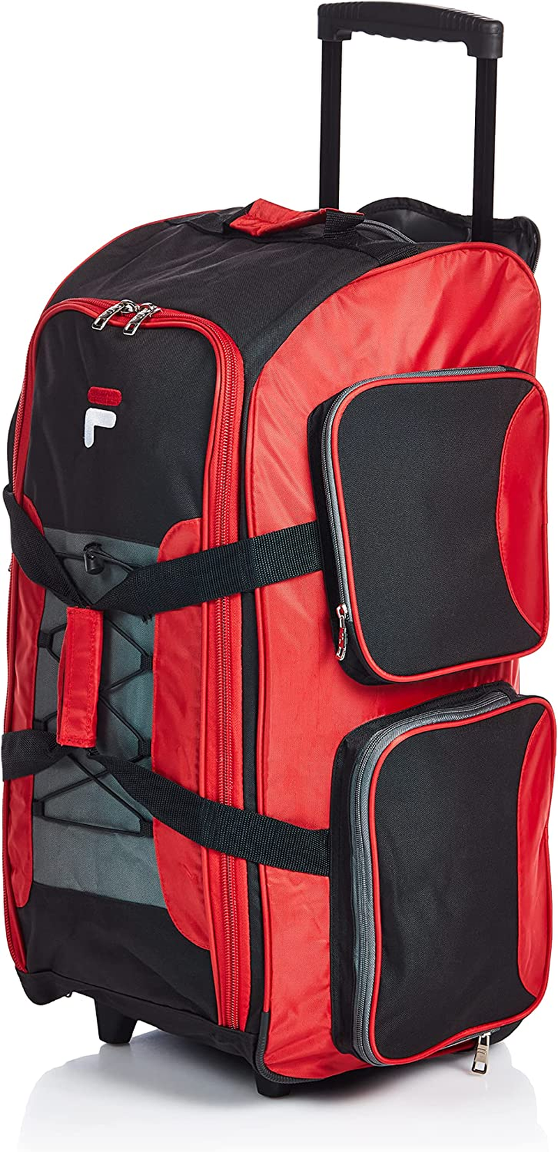 Fila 26" Lightweight Rolling Duffel Bag, Red, One Size, 26" Lightweight Rolling Duffel Bag