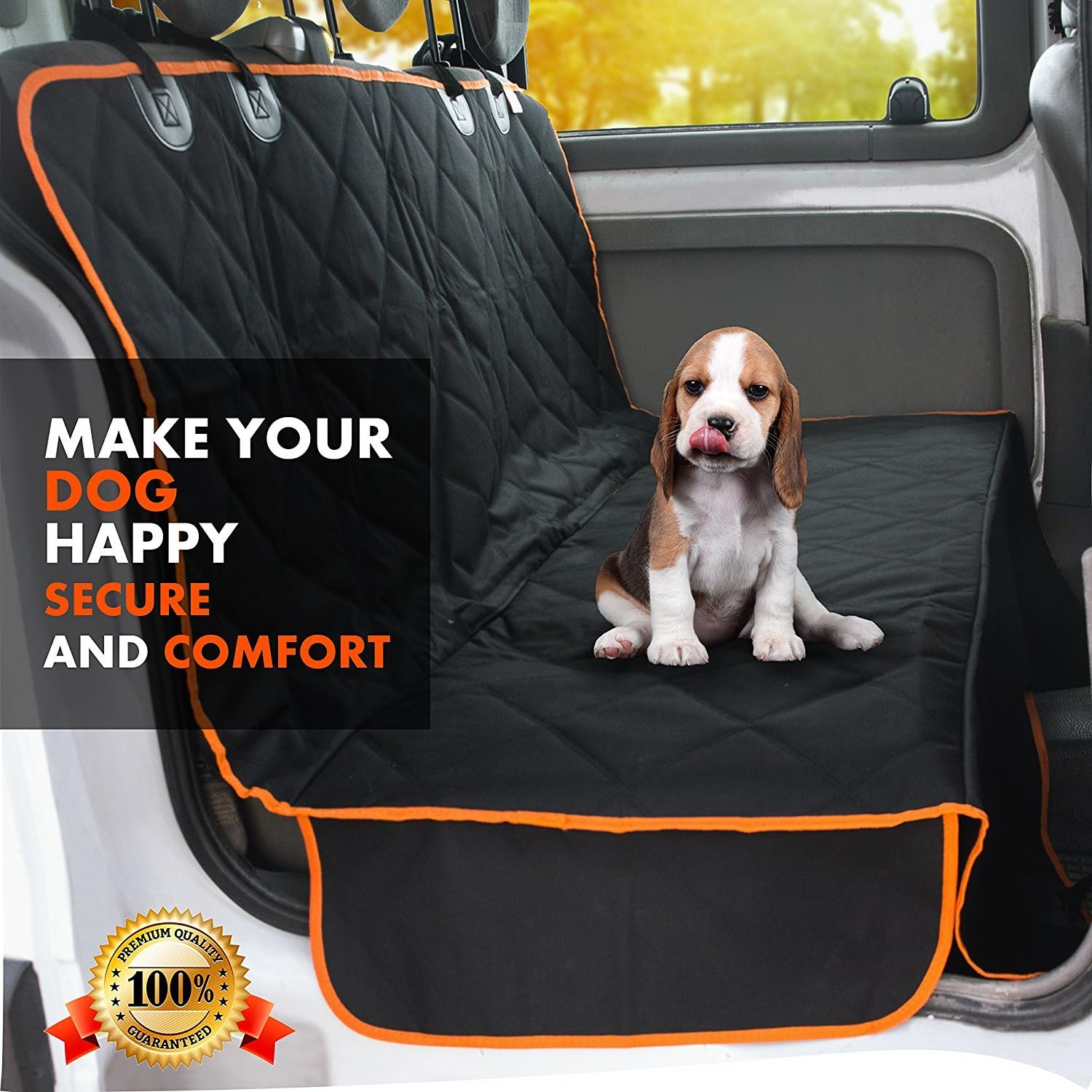 Dog Car Seat Cover for Back Seat for Cars & Suvs - Durable Pet Car Seat Cover Backseat Protector, Nonslip Dog Hammock for Car, Waterproof Scratchproof Rear Seat Cover against Dirt, Fur, W/Side Flaps image number 6