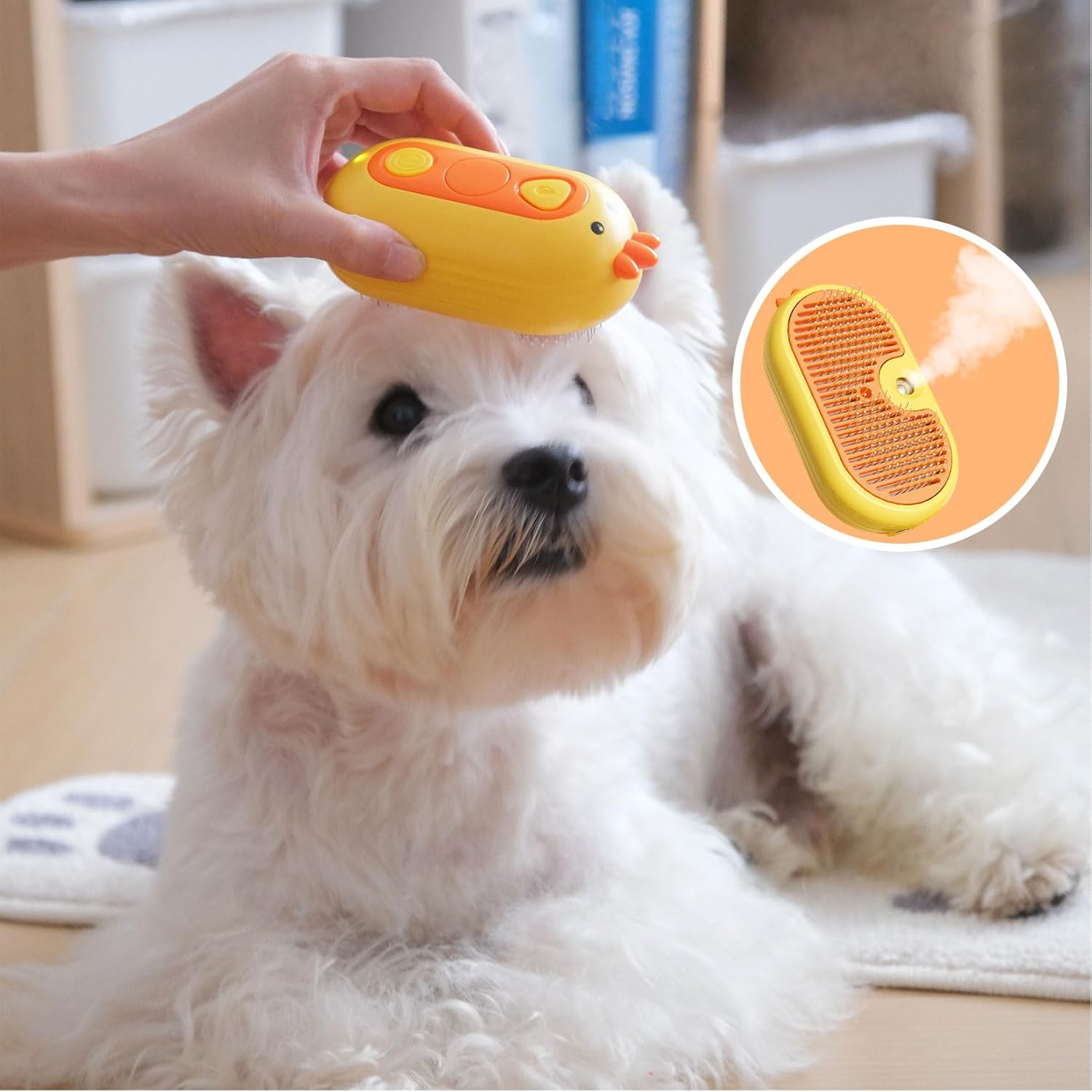 Idota 3-In-1 Cat Brush with Steam for Cats and Dogs, Cat Brush, Dog Brush, Steam Brush with Spray, Steamy Cat Brush, Self-Cleaning for Pet Care image number 4
