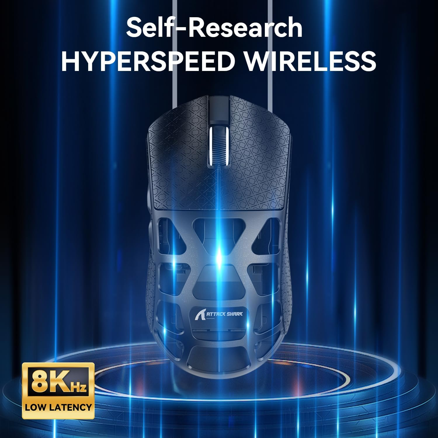 ATTACK SHARK R3 Magnesium Alloy Mouse, Wireless 8K Mouse, 46G Superlight Mouse, Pixart PAW3395 Gaming Sensor, Bt/2.4G/Wired Gaming Mouse, Adjustable DPI 26000, Office Mice for Win11/Xbox/Ps - 1 Purple image number 6