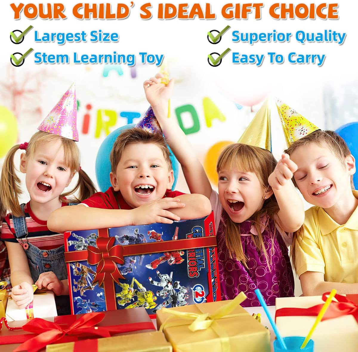 Animal Turn into 10" Robot Toys Tiger Action Figure for Kids Deformation Assembly Robot for Boys & Girls Ages 6-12 (Grey) image number 1