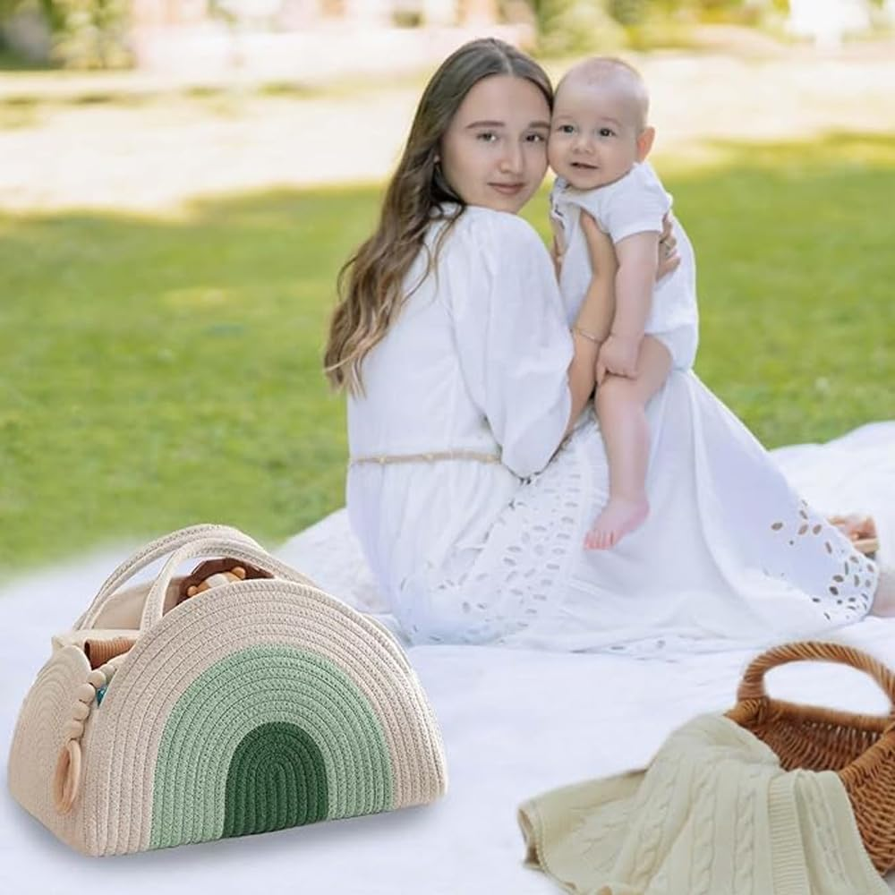 Baby Nappy Caddy Organiser with Dividers,Foldable Design, and Easy-To-Clean Fabrics,Whether in the , Living Room or Car You Can Easily Store image number 4