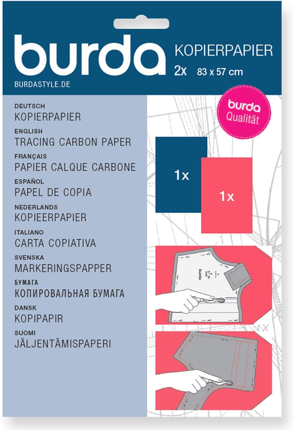 Burda 1100 Tracing Carbon Paper - Red/Blue