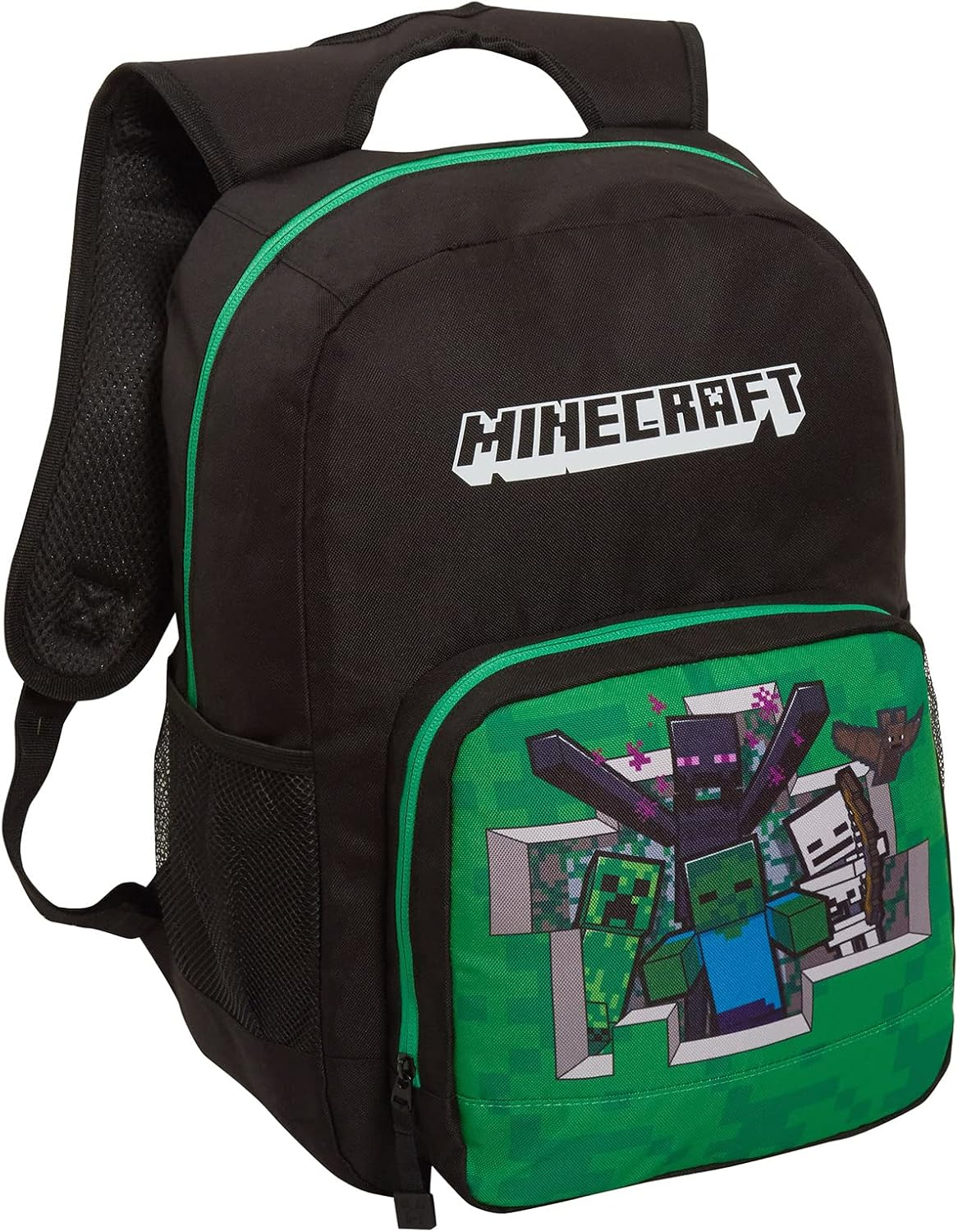 Minecraft Backpack Kids Adults Large School Collage Work Laptop Bag Gaming Rucksack Gift for Gamer, Black, One Size image number 1