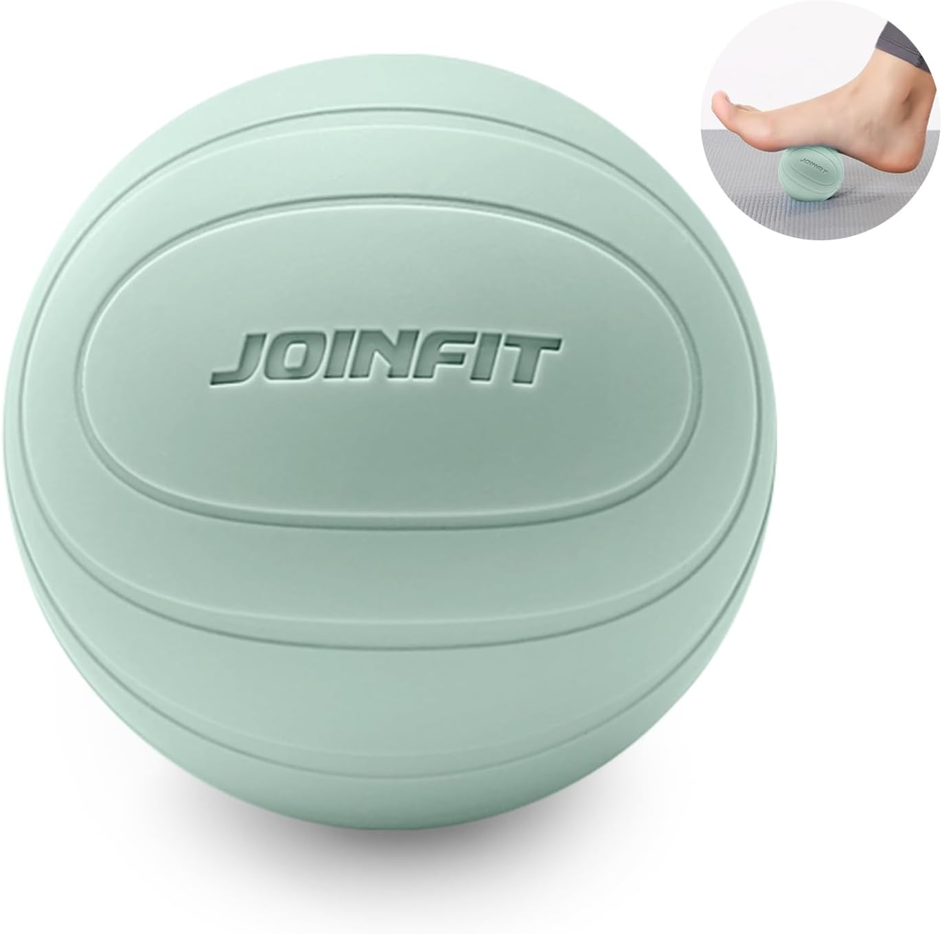 Silicone Lacrosse Ball Muscle Massage Ball Massage Lacrosse Ball for Myofascial Release, Trigger Point Therapy, Muscle Knots and Yoga Therapy (Round Massage Ball-Light Green) - Black image number 3