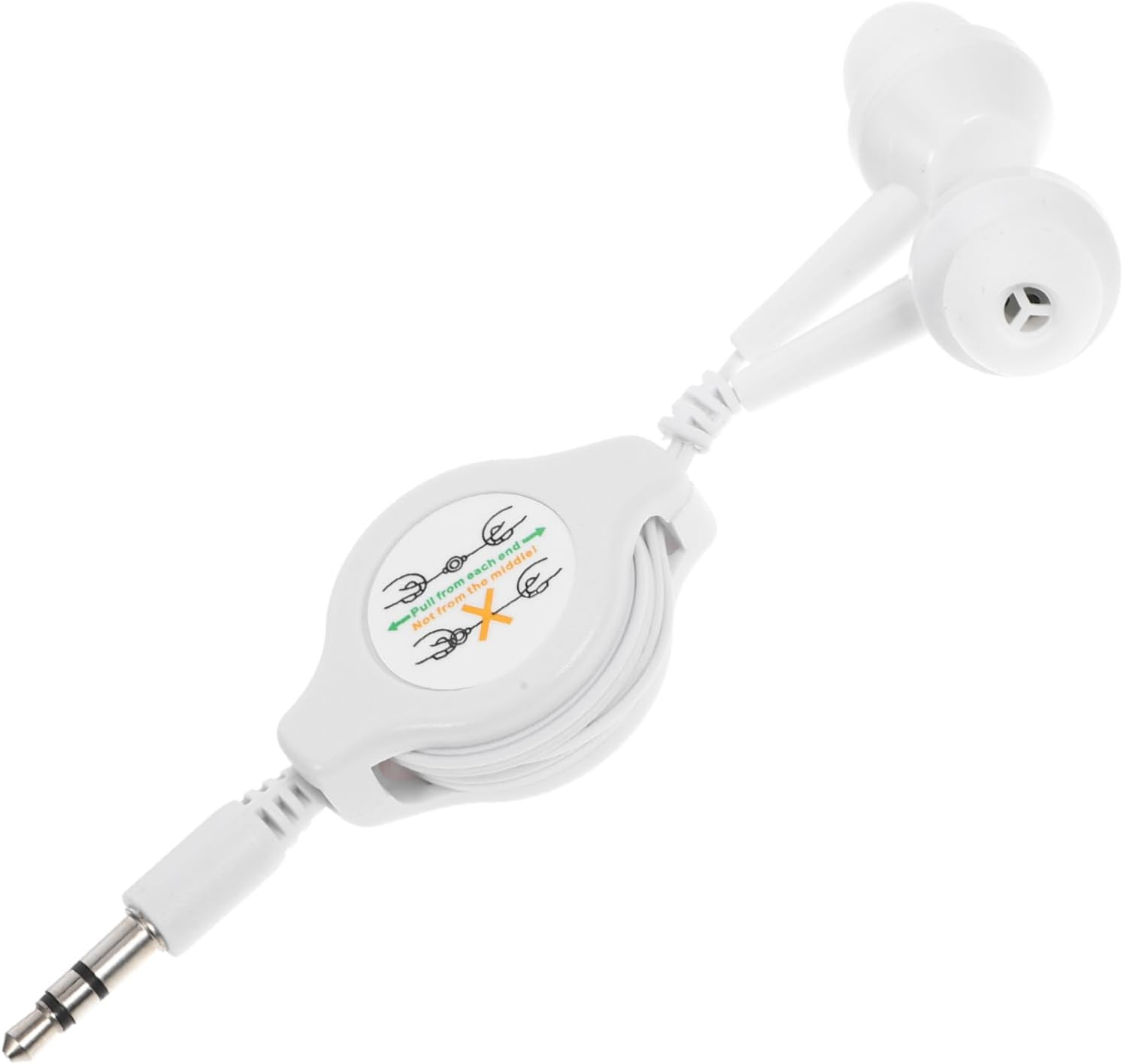 UTHCLO Retractable in Ear Earphones Wired Headphones Lightweight Portable Earbuds for Players and Digital Devices White image number 6