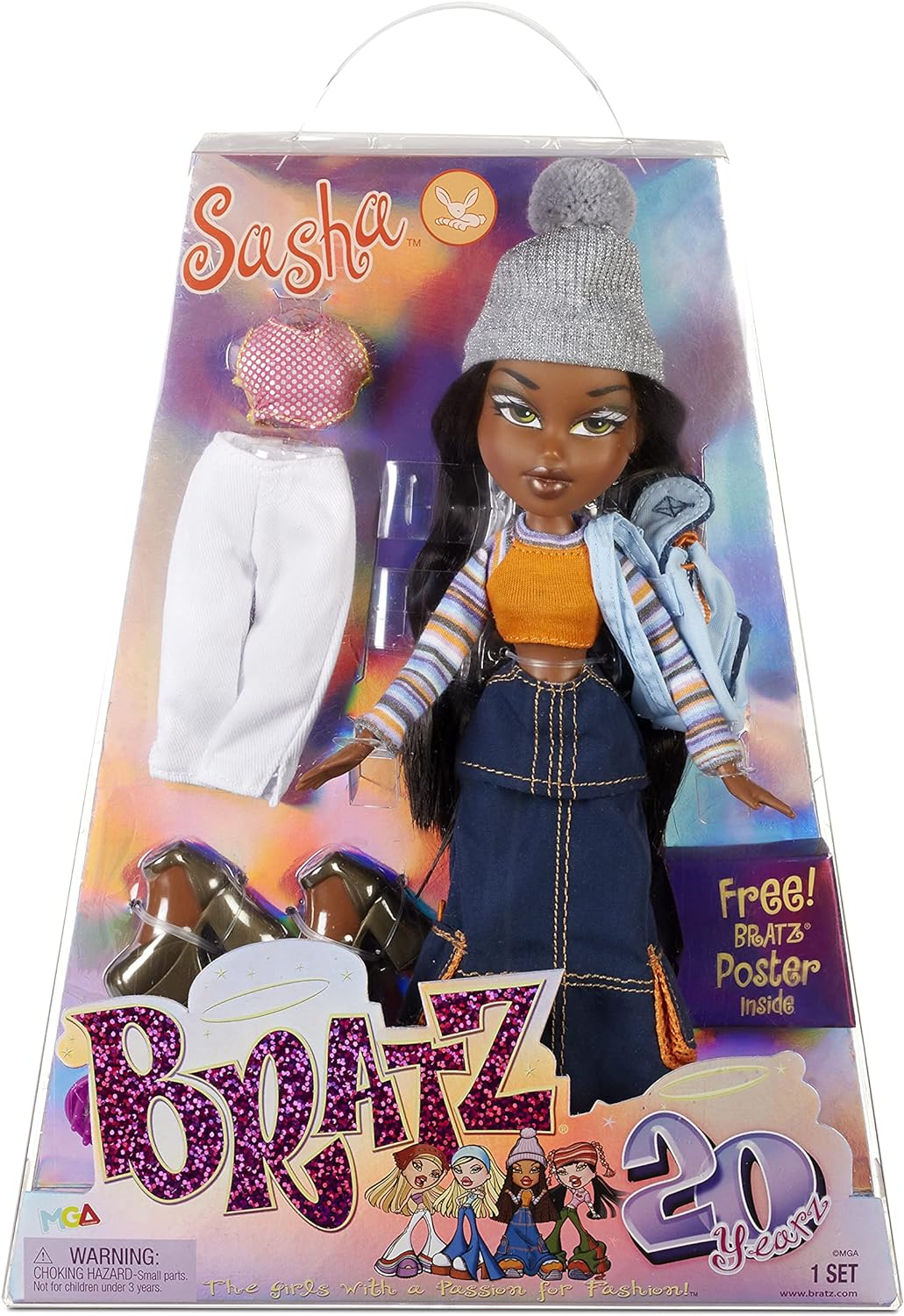 Bratz Cloe Fashion Doll with 2 -Outfits, Accessories Including Holographic Poster- Adults and Kids, Toys for Girls Ages 7+ Years Old