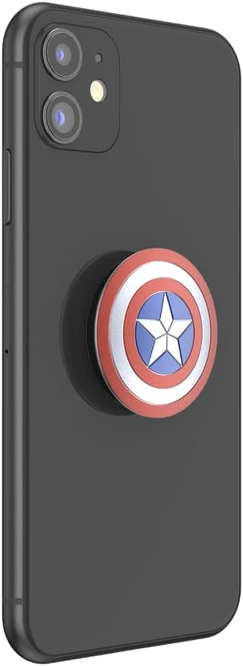 Popsockets: Popgrip - Expanding Stand and Grip with a Swappable Top for Smartphones and Tablets - Enamel Captain America Shield
