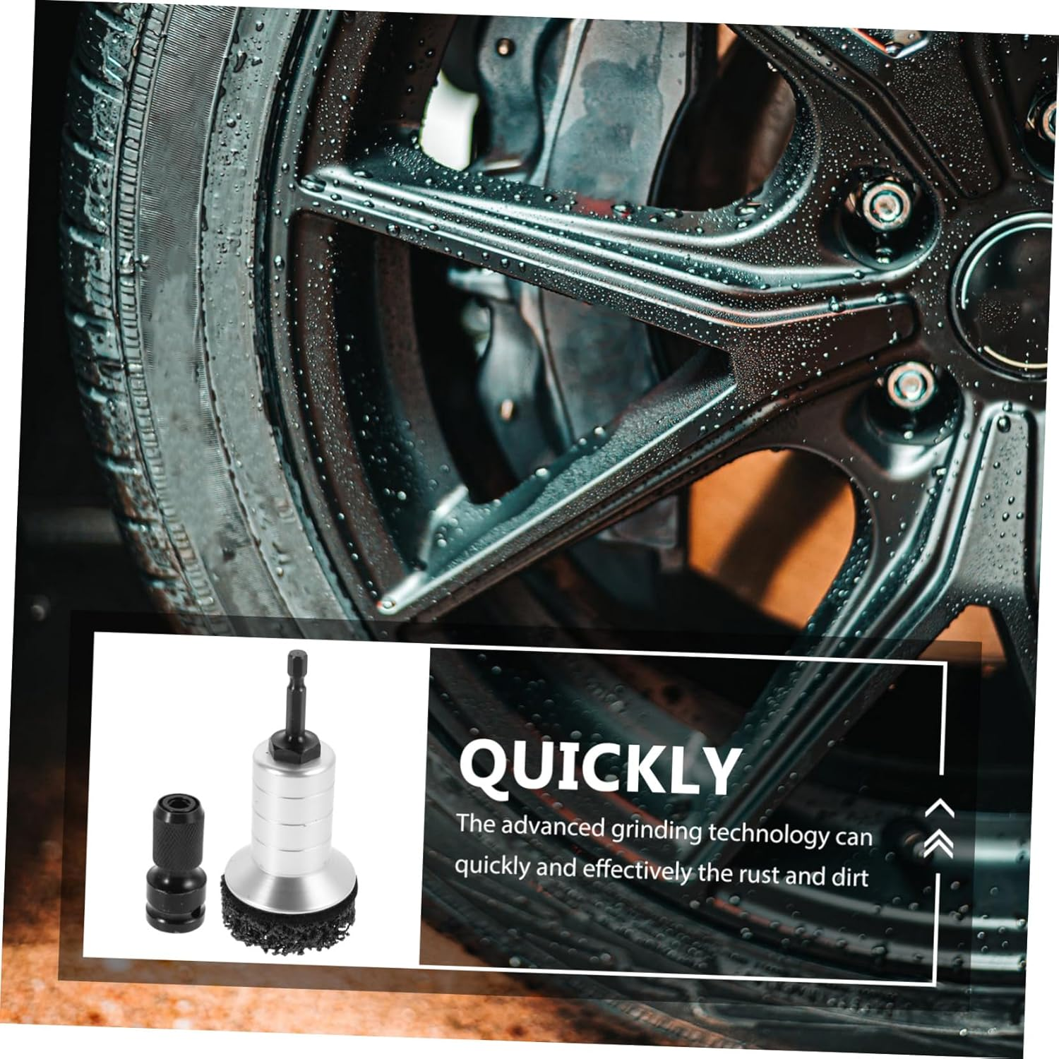 HORIALENCE Wheel Hub Rust Tool Kit Efficient Automotive Hub Cleaner for Brake Disc and Wheel Rim Maintenance Polishing Pad image number 2