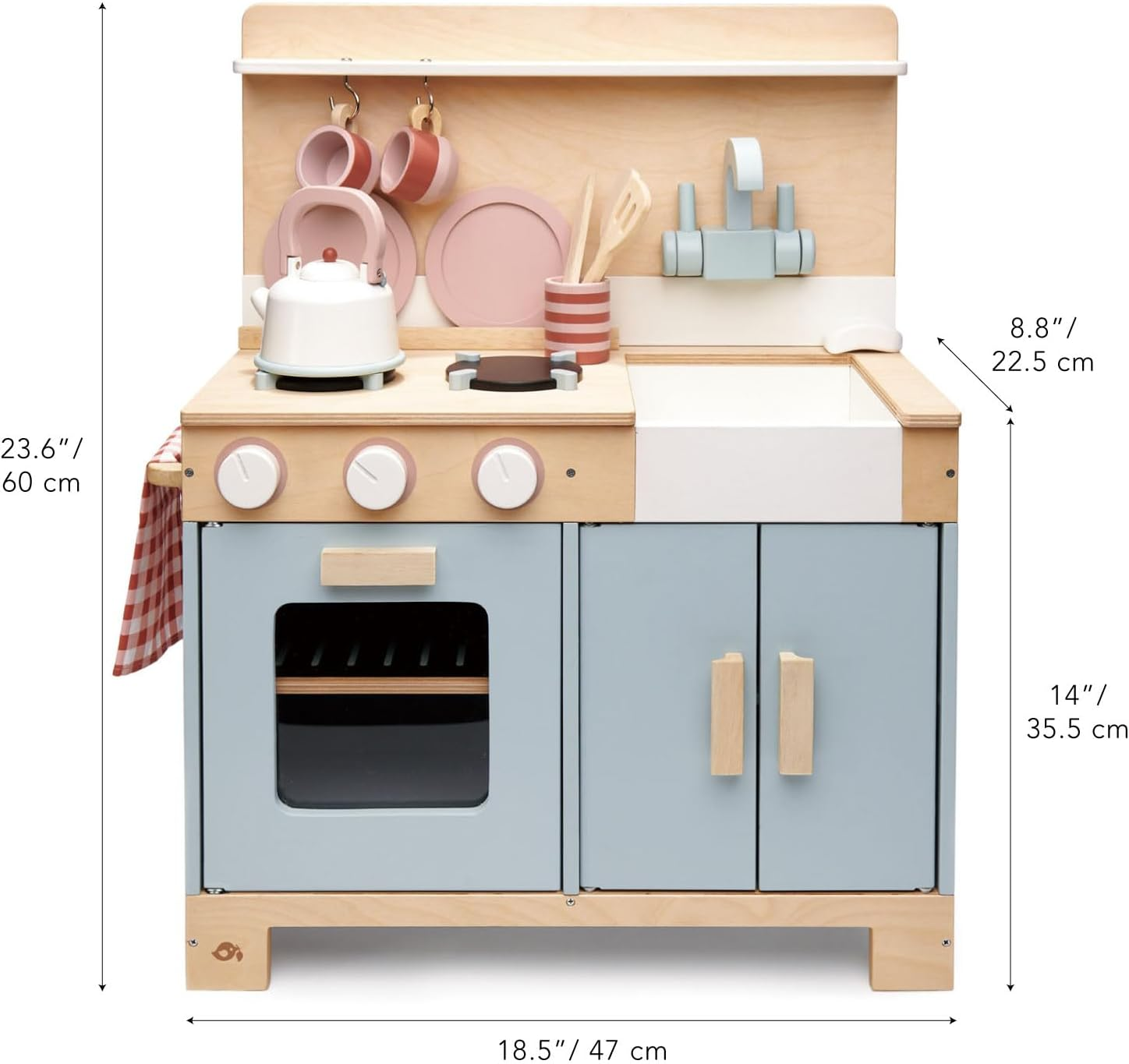 TL8205 Mini Chef Home Kitchen &ndash; Wooden Kitchenette Fully Equipped with Accessories for Pretend Cooking &ndash; Develops Social, Creative & Imaginative Skills &ndash; Learning Role Play &ndash; Ages 3+ Years image number 2