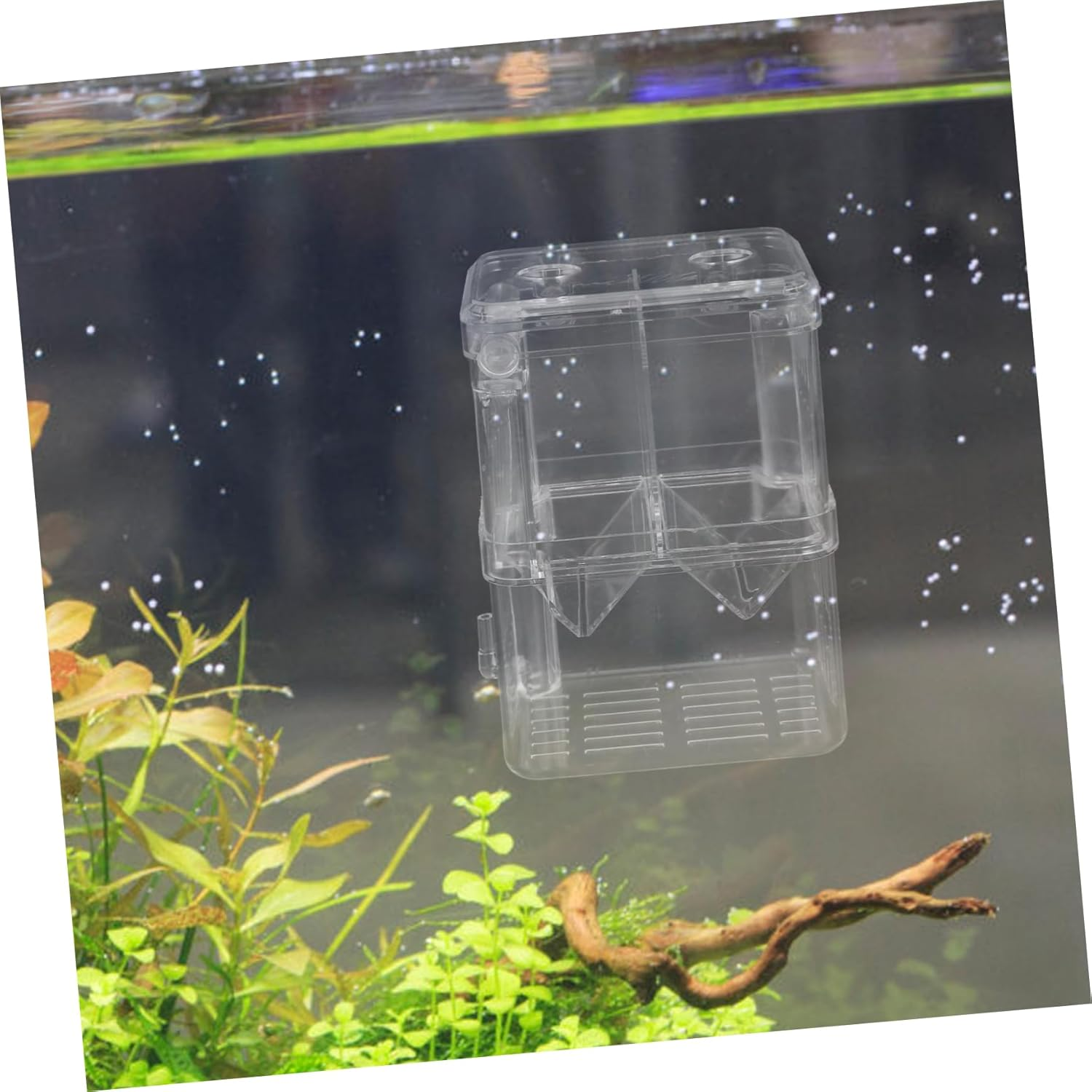 BUGUUYO Aquarium Fish Breeding Box with Transparent Design Double Layer Incubator for Fish Shrimp Betta Compact Isolation Hatchery with Cups for Aquatic Pets image number 4