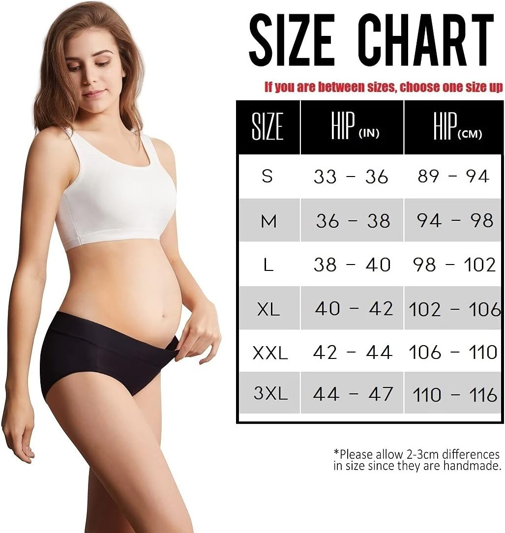 Mama Cotton Women'S under the Bump Maternity Panties Pregnancy Postpartum Maternity Underwear