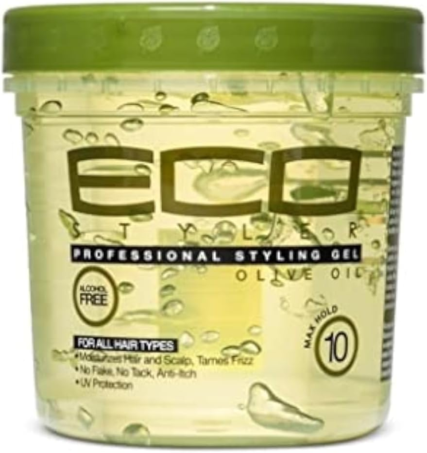 ECO Professional Olive Oil Styling Gel Maximum Hold for All Hair Types 240Ml