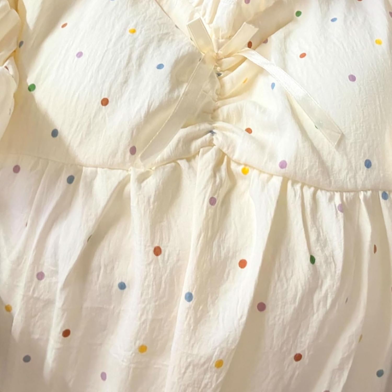 Fiber Blended Nightgown Short-Sleeved with Chest Pads Loose and Thin Nightdress Can Be Worn Outside