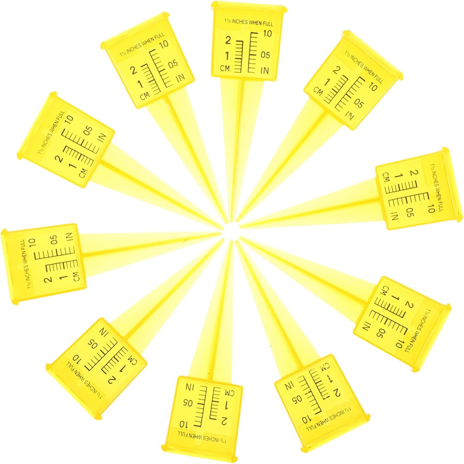 20Pcs Outdoor Rain Gauge for Garden with Wide Mouth Sprinkler Water Measuring Tool Weatherproof Lawn Water Gauge for Accurate Rainfall Measurement