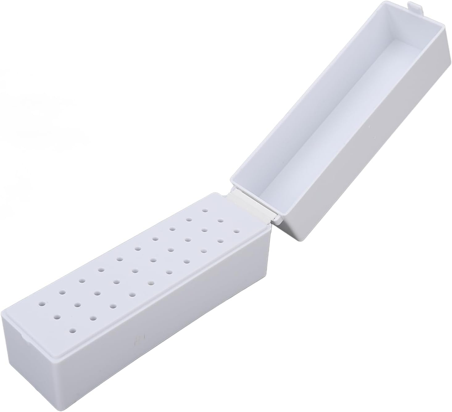 Nail Drill Holder, Nail Display Organiser Box for Nail Drill, Dustproof, Professional 30 Hole Nail Drill Tool Container for Home Use, Nail Salon, White image number 1