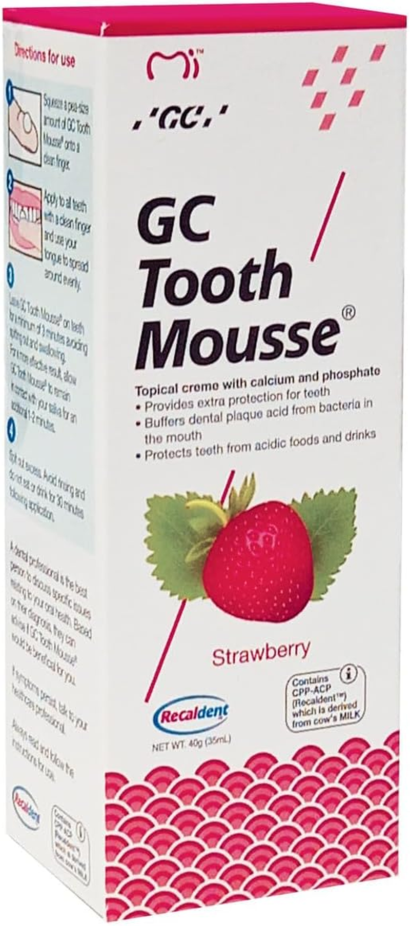 GC Tooth Mousse 40 G, Strawberry