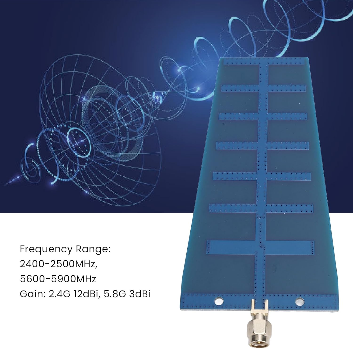 12Dbi 2.4Ghz 5.8Ghz Dual Band Wifi Directional Yagi Antenna Dual Band Wifi Wireless Network Card Adapter,Drone Remote Control Enhanced Signal and USB Network Adapters image number 3