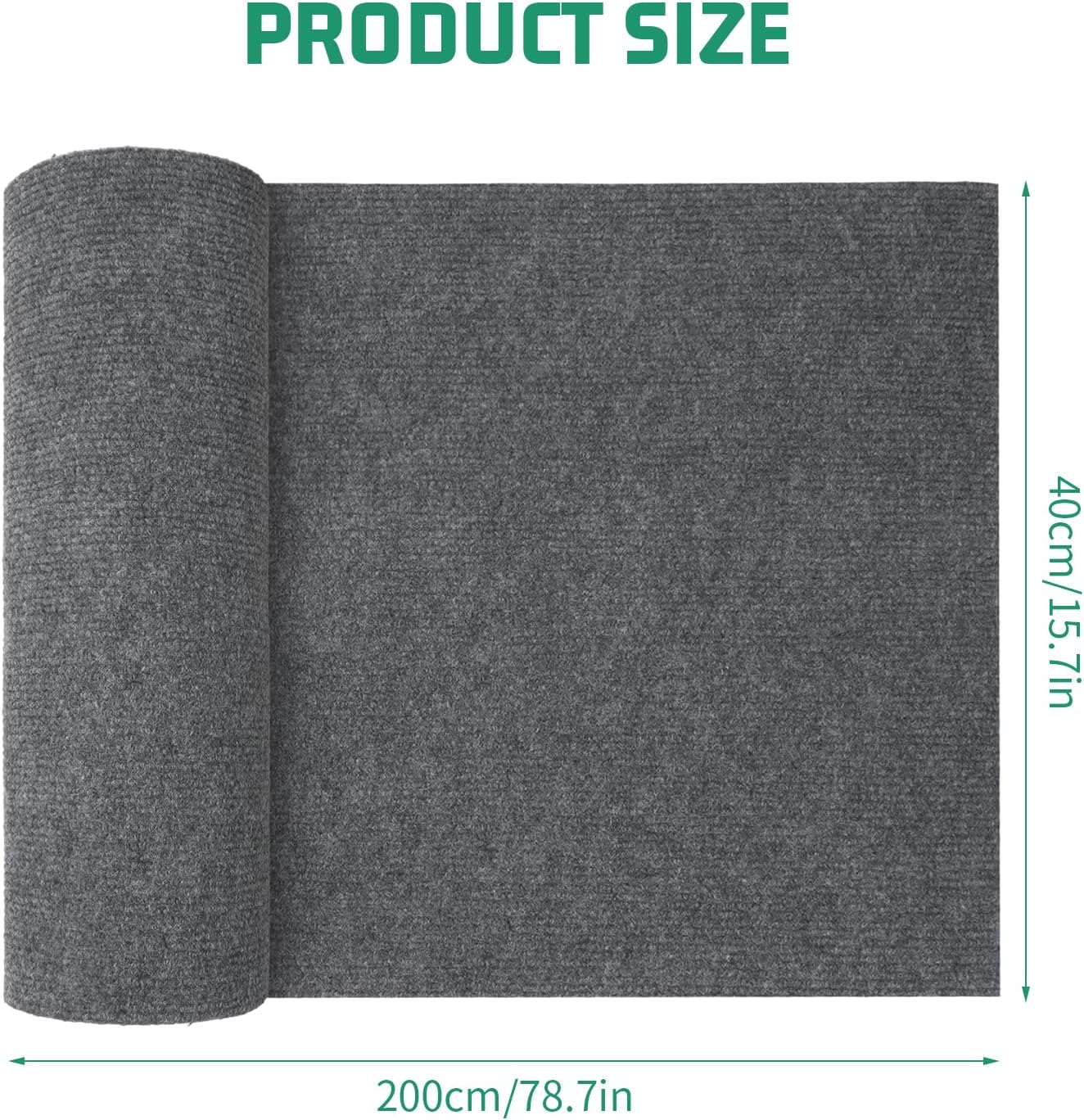 Shengxi Self-Adhesive Cat Wall Scratching Mat, 200 Cm X 40 Cm, Scratching Mat, Cat Scratching Mat, DIY Trimmable Scratching Boards Cat for Protection of Carpets, Sofas and Furniture, Dark Grey image number 3