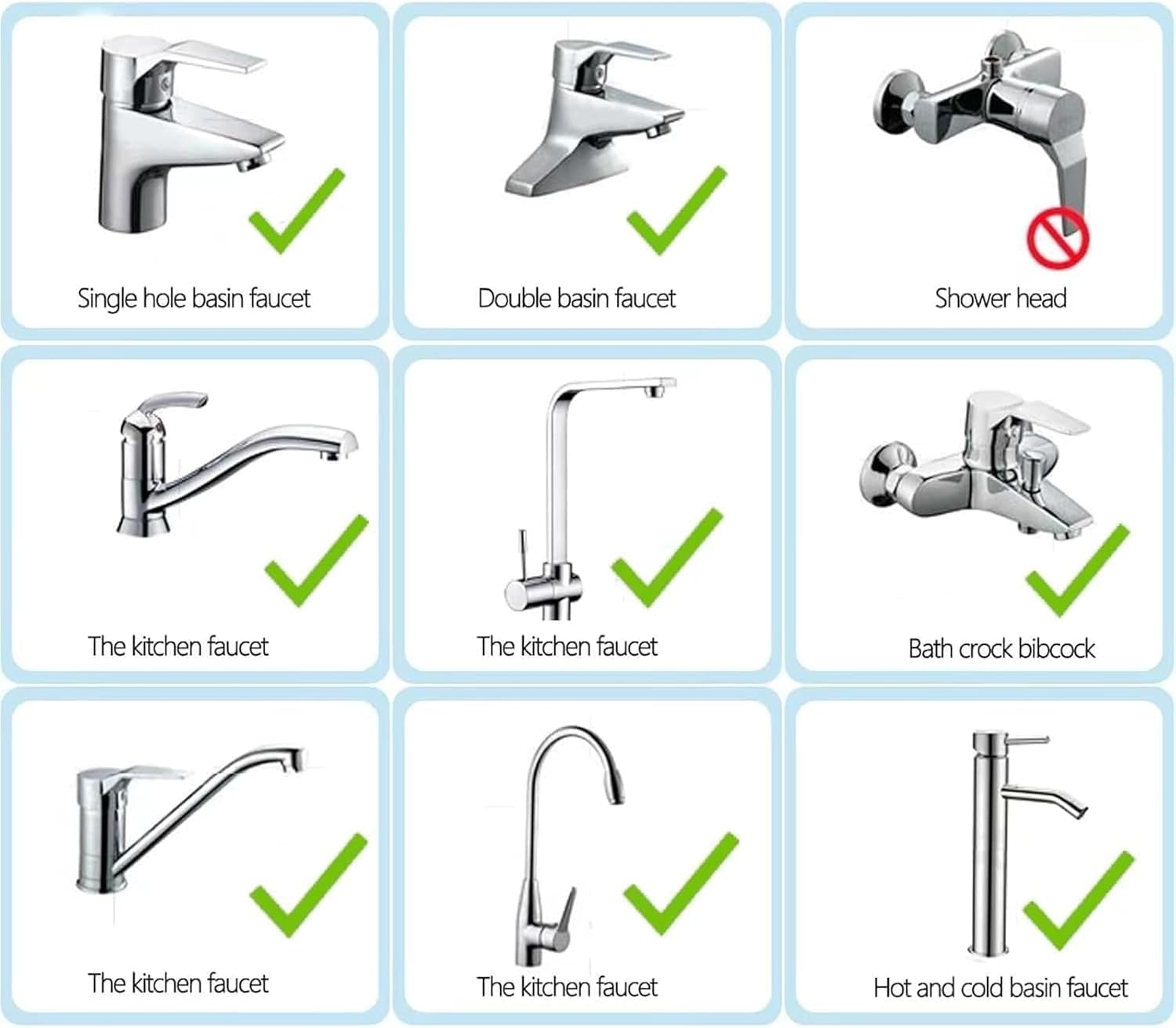 Yeanifeana 6-Pack Faucet Aerator Adapter Set, 24Mm Universal Fit with Spanner Tool & Leak-Proof Gaskets for Kitchen/Bath Sink Tap
