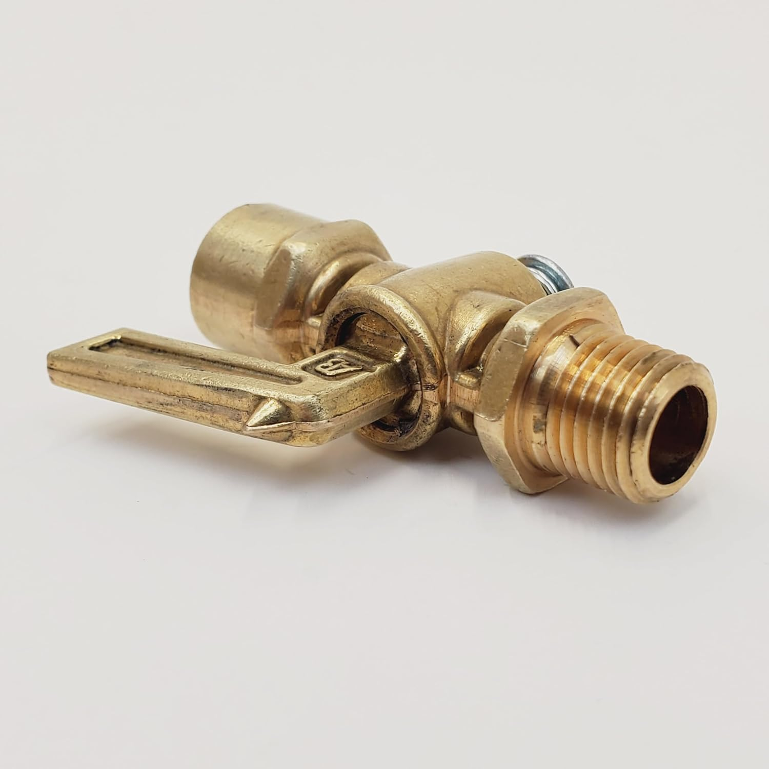 Motorcycle Lever Style Brass Petcock Fuel Stop Cock Gas Shut off Valve - 1/4 NPT - Chopper Bobber Cafe Racer Harley Honda Suzuki Yamaha Kawasaki Triumph Brat image number 1