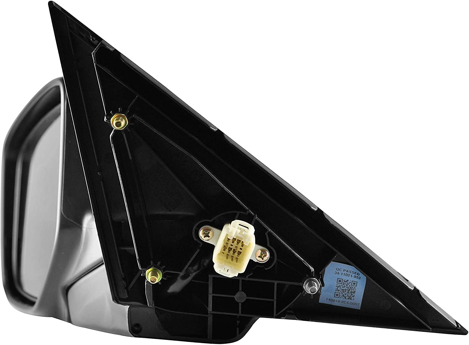 Driver Side Side View Mirror - Unpainted, Heated, Power Operated, Manual Folding, Side View Mirror for (2008,2009,2010,2011,2012) Honda Accord - Parts Link #: HO1320231