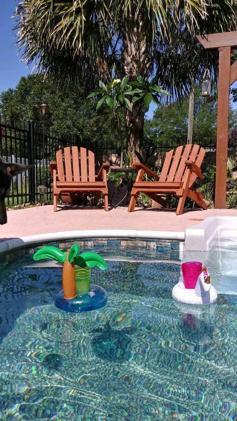 Inflatable Raft for Elf, 5 Pcs Naughty Elf Accessories Props, Funny Inflatable Cup Holders for Hot Tub, Floating Drinks Holder with Inflatable Repair Patches, Flamingo Unicorn Drink Holder for Pool image number 6