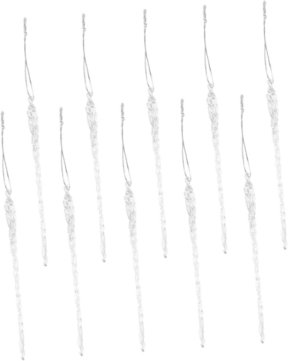 STAHAD 36Pcs Christmas Crystal Icicles Ornaments for Tree - Clear Glass Prism Decorations