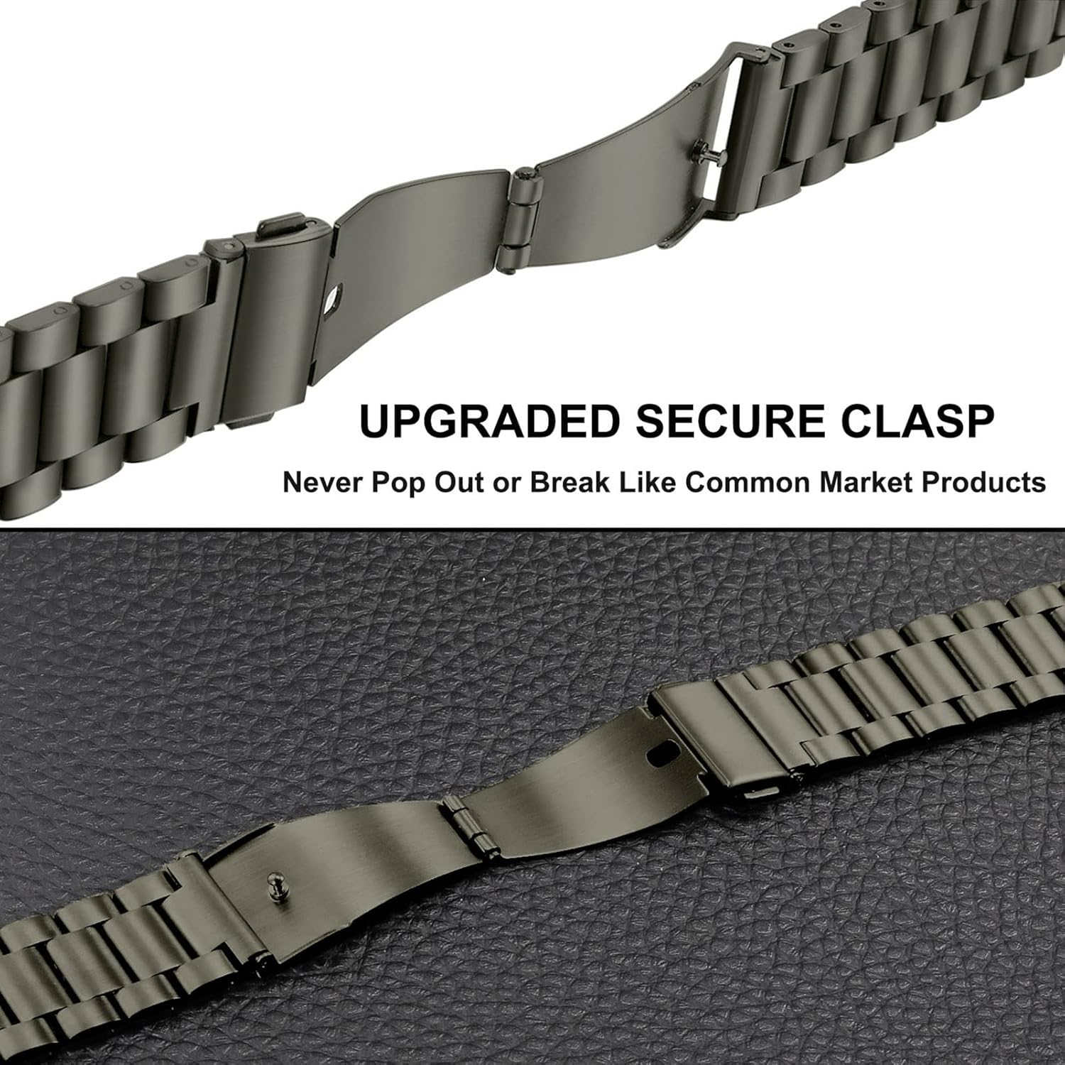 Trumirr Replacement for Huawei Watch GT 4 46 Mm/Huawei Watch 4 Pro/Huawei Watch GT 3 Pro 46 Mm/Gt 2 Pro Strap, 22 Mm Solid Stainless Steel Woven Mesh Metal Bracelet Replacement Strap for Huawei Watch image number 3
