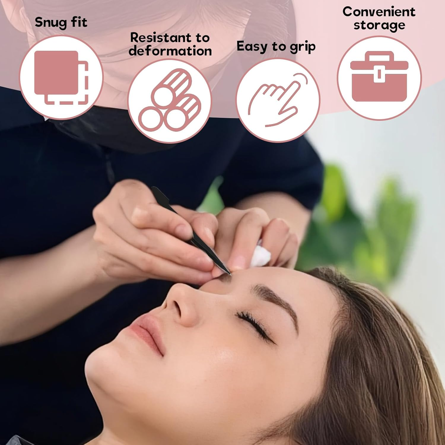 5-Piece Eyebrow Grooming Kit for Women and Men, Stainless Steel Eyebrow Scissors and Tweezers Set with PU Storage Bag - Professional Quality Eyebrow Trimming Tools for Flawless Brows image number 2