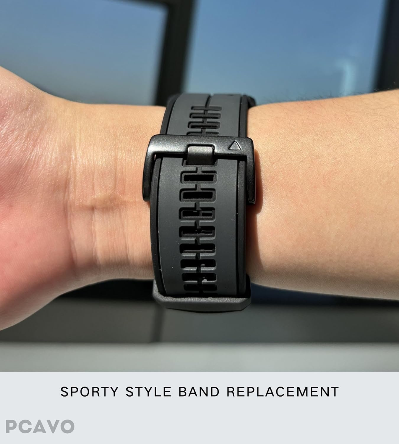 PCAVO Watch Bands for Garmin Fenix 5X/6X/7X Pro Solar Fenix 3HR, Quickfit 26 Sturdy Silicone Strap Replacement for Garmin Enduro 2 Tactix Descent 51MM image number 3