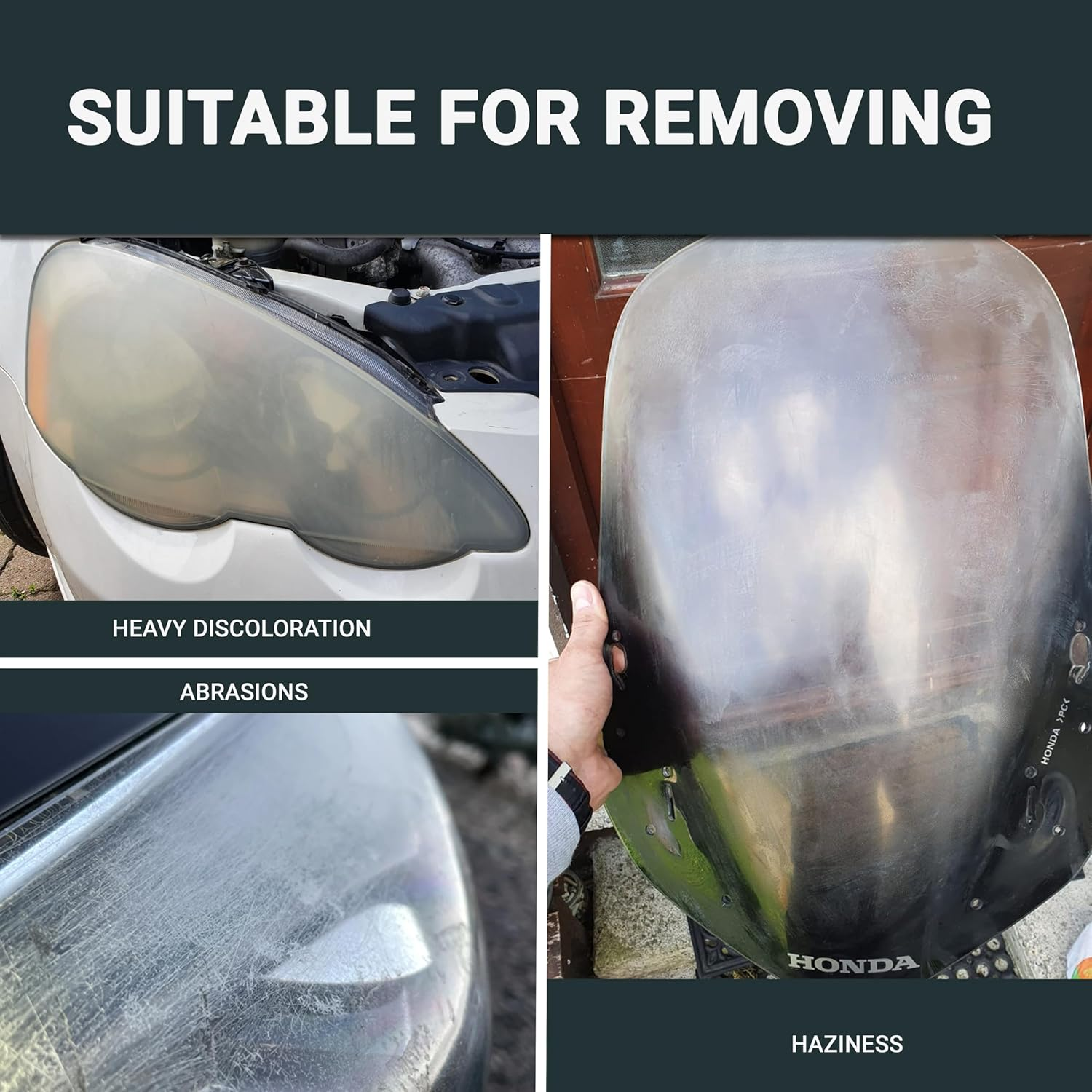 GLASS POLISH DIY Headlights Restoration and Polishing Kit &ndash; Permanent Headlight & Tail-Light Restoration, Restores As-New Condition and Guards against Future Damage image number 3