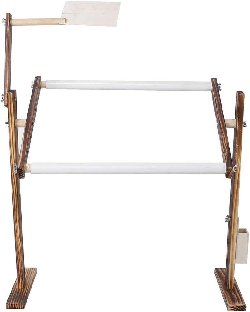 Cross Stitch Frame, Cross Stitch Stand, Thick round Roller Home for Shop Craft Accessory Embroidery Work image number 1