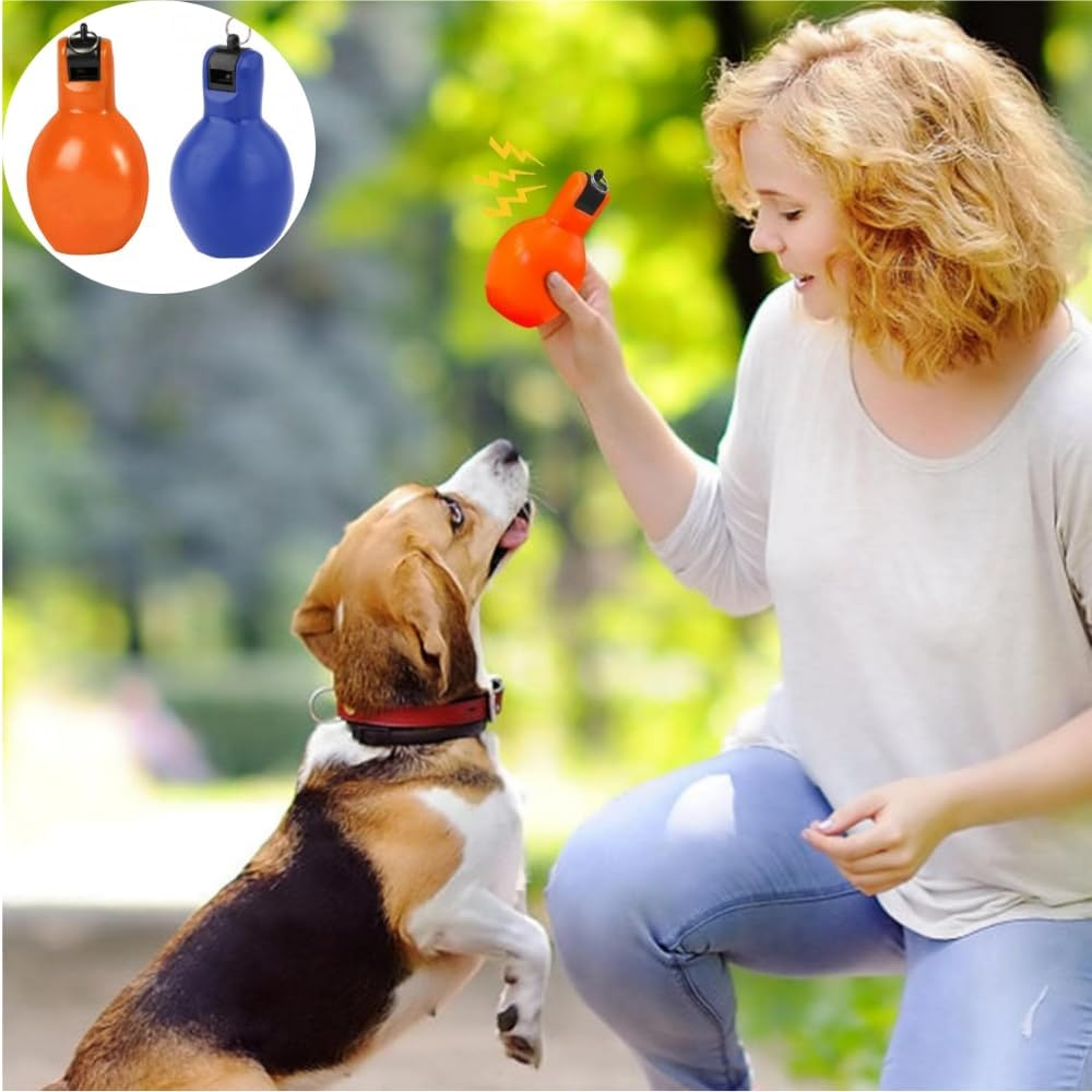 HIDOSNG 2Pcs Squeeze Whistle | Portable Referee Loud Sports Whistles,Portable Outdoor Gear, Emergent Whistles for Football, School, Game Playing, Trekking, Camping, Basketball, Hiking（Orange/Blue）