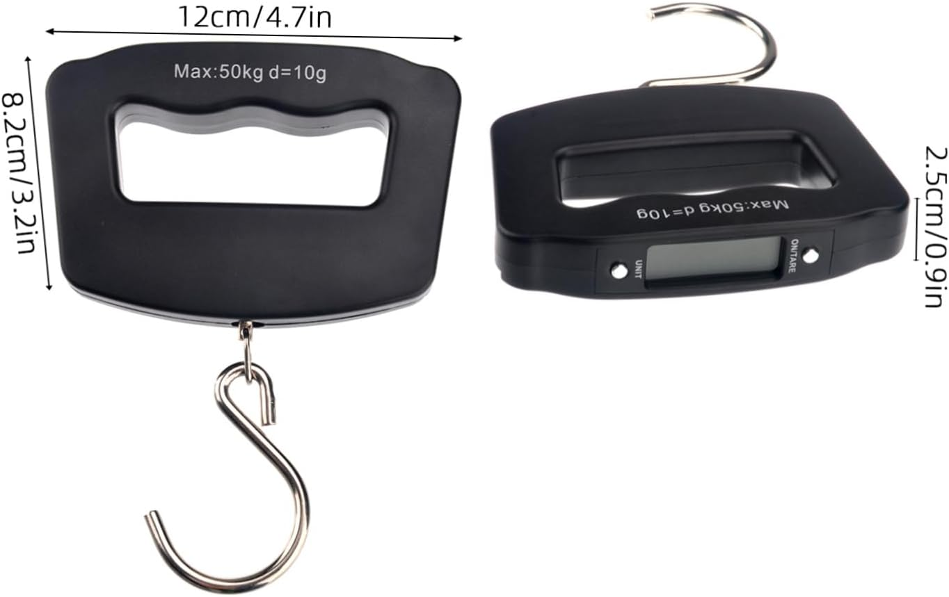 POPETPOP 2Pcs Portable Digital Electronic Scale for Luggage Hand Held Weighing Machine Backlit LCD Display Capacity for Travel and Outdoor Use