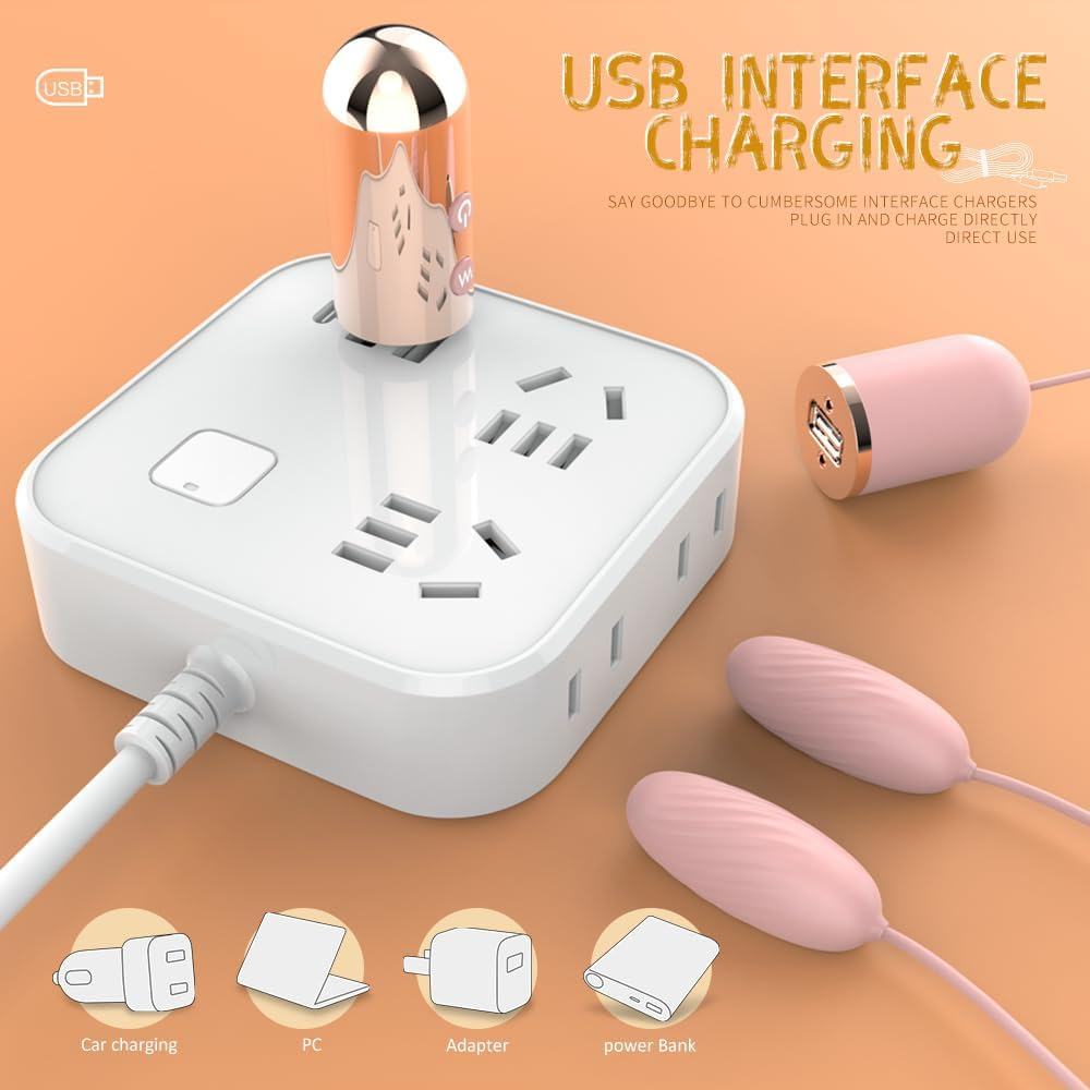 2 Mini Bullet with USB Rechargeable 9 Frequency for Women Toy(Pink) image number 1
