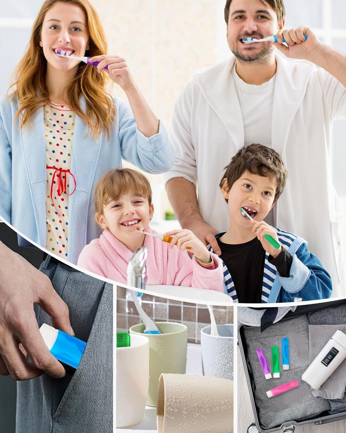 Pack of 4 Portable Travel Toothbrushes, Foldable Soft Toothbrush, Portable Travel Manual Toothbrushes for Adults, for Camping, School, Business Travel, Hiking image number 1