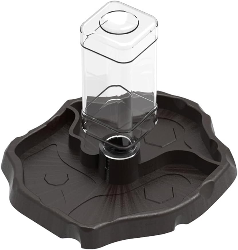 AIMALL Reptile Dual Basin for Water and Food, Turtle Automatic Drinker, Pet-Friendly Design, Safe for Lizards
