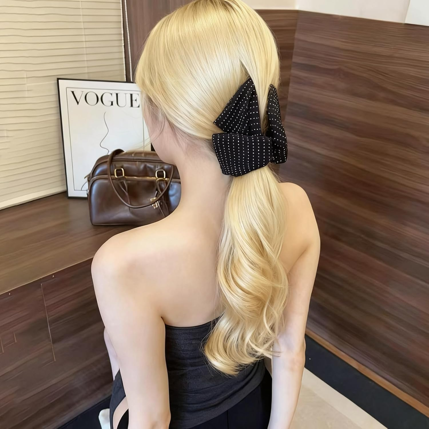 MIUPOO Large Hair Clips, Claw Clips for Long Hair, Fashionable Hair Clips, Non-Slip Hair Clip, French Hair Clips, Women'S Thick Hair, Pack of 1, Black image number 5