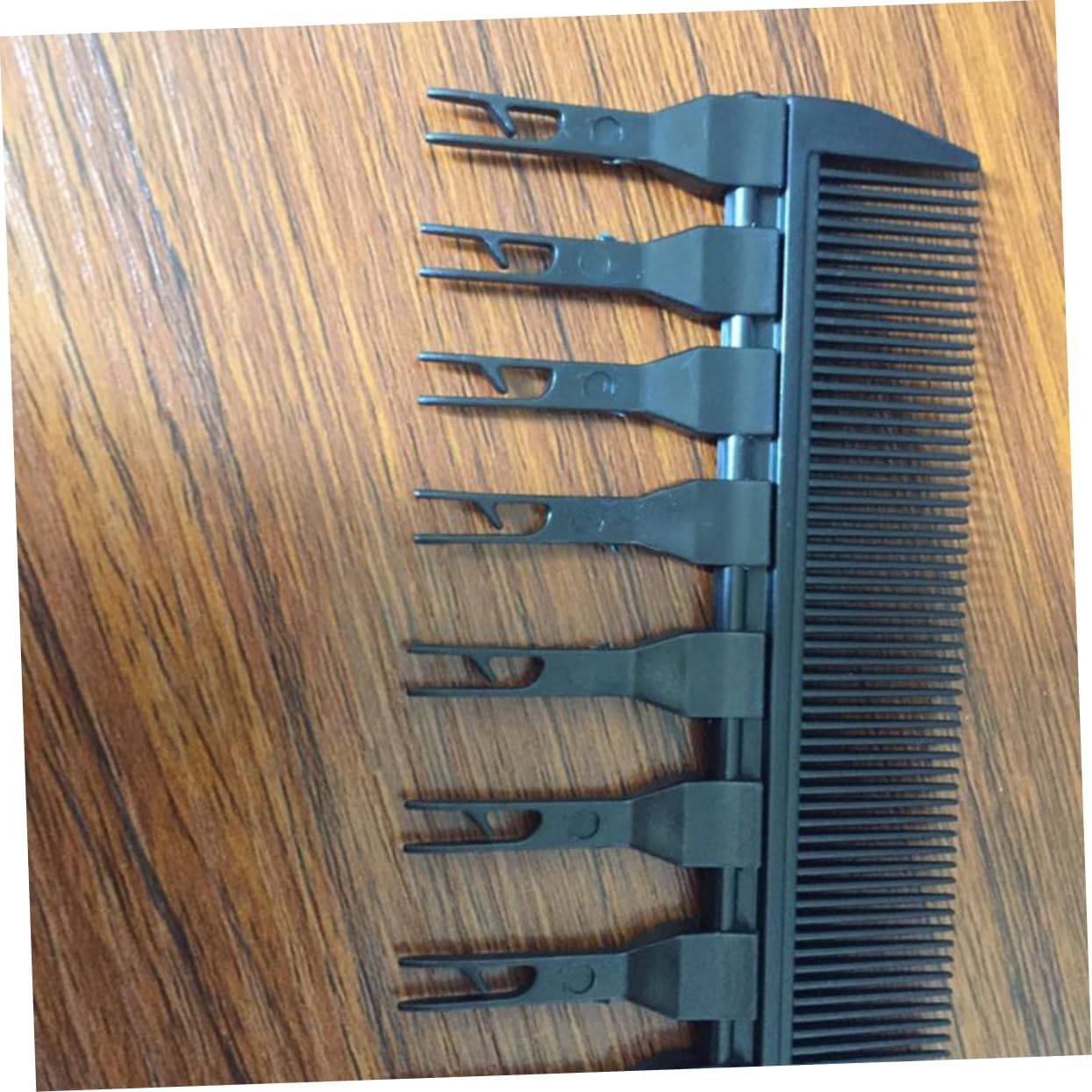 Vaguelly Hair Dye Comb with Hook Black Hair Coloring Brush Long Handle Salon Tint Tool for Even Color Application and Easy Use - Black image number 6