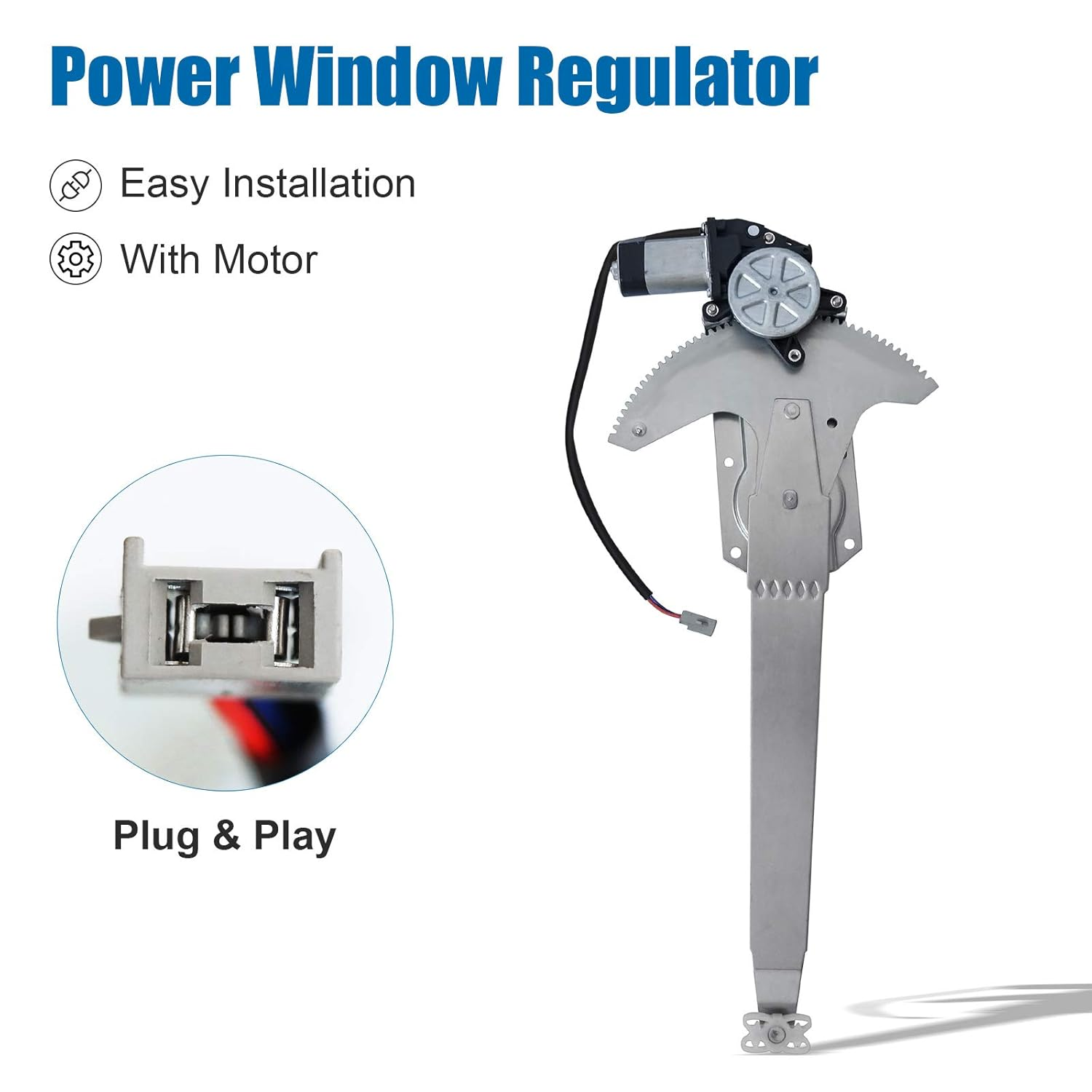 741-674 Power Window Regulator with Motor Driver Side Front Left for 1981-1996 F'Ord Bronco F150 F-250 F350, 1981-1983 F100, 1988-1997 F450 Super Duty Truck, OE Replacement Parts image number 2