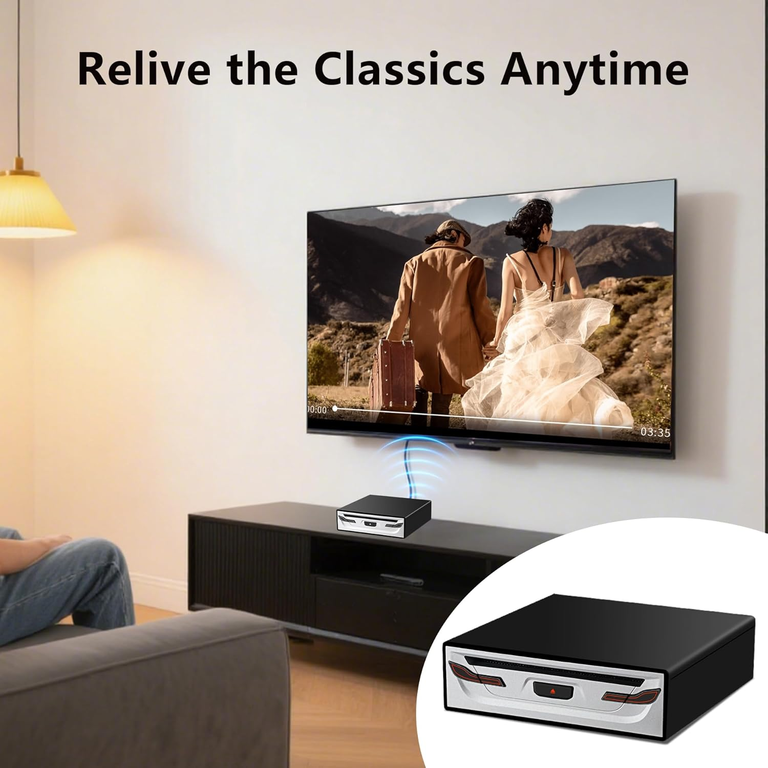 Car Stereo External Car Universal CD Player USB Connection Portable CD Player for Car Android Navigation/Tv/Macbook Pro/Laptops Desktops with USB Port Plug and Play image number 1