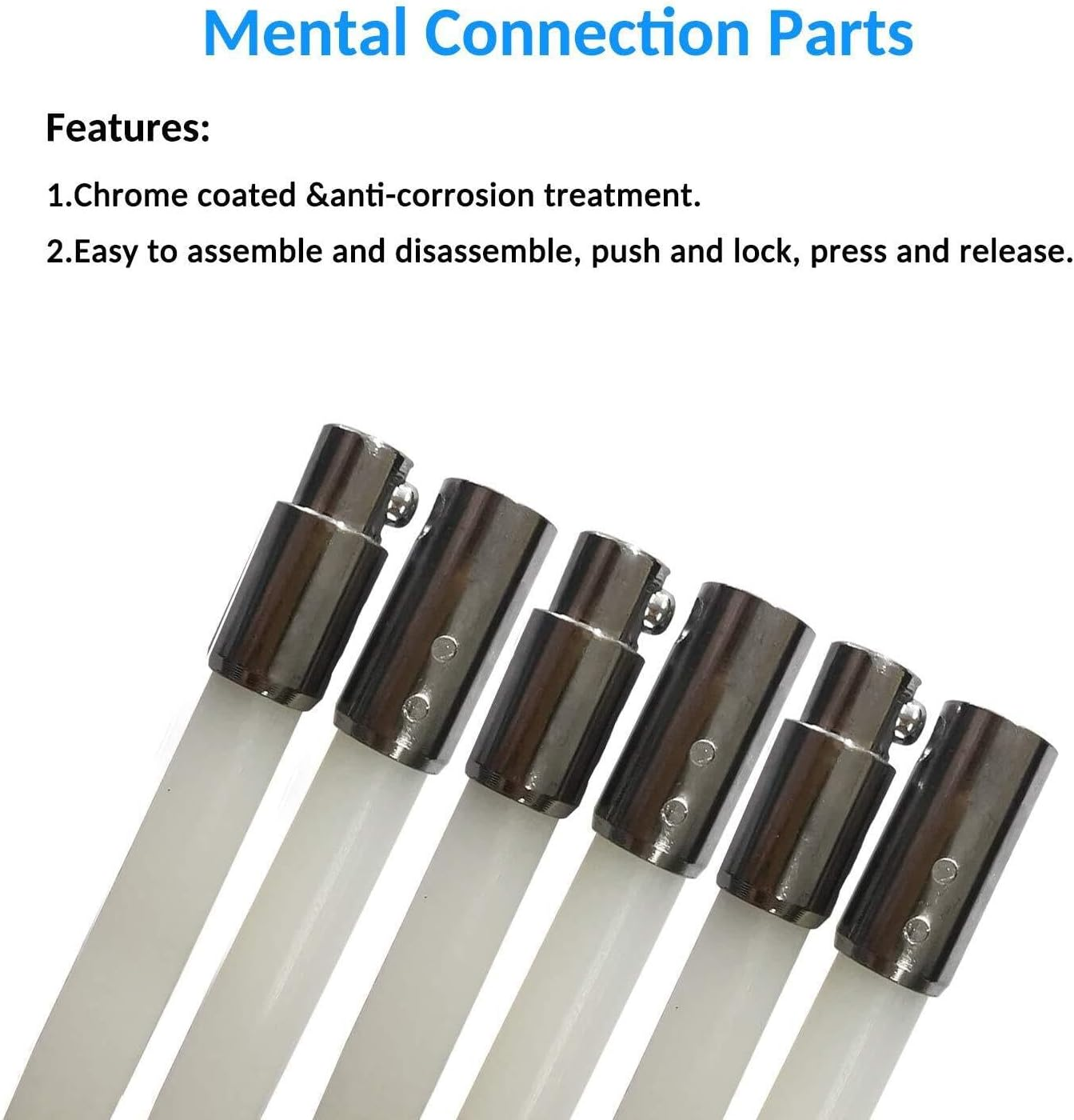 Homyspire Chimney Cleaning Brush Fireplace Flue Sweep Whip Cleaner Tools 26 Feet Rotary System Flexible 8 Rods Kit Drill Powered Chimney Cleaner image number 4