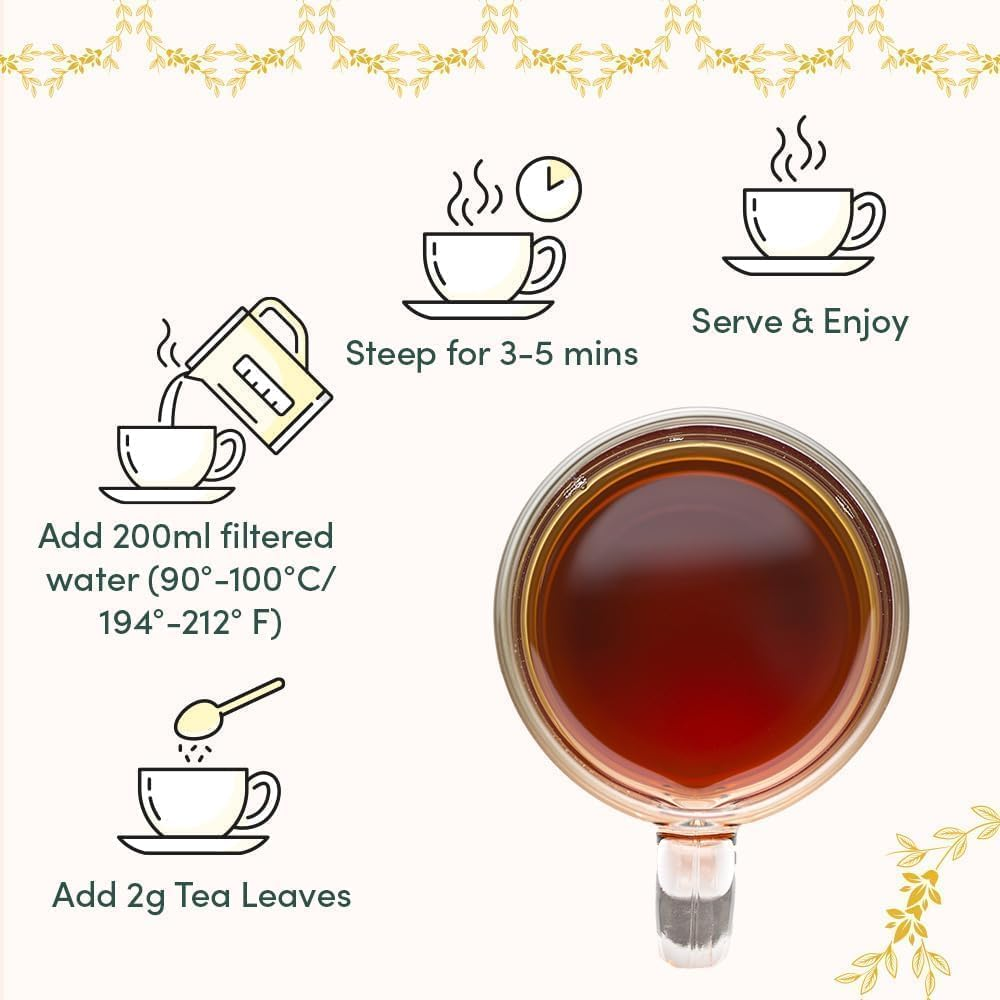 VAHDAM, GLOW - Assorted Tea Gift Set (6 Loose Leaf Tea) Tin Caddy Presentation Box | Gluten Free, Non GMO | Tea Gift Set for Women & Men