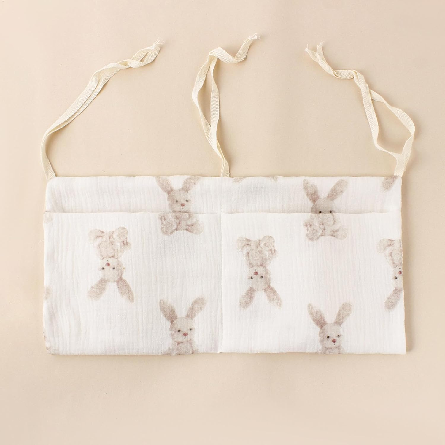 Crib Pocket Organizer: Cartoon Padded Diaper Organizer, Cute Diaper Bag, Hanging Storage Bags for Baby Bottles and Pacifiers image number 5