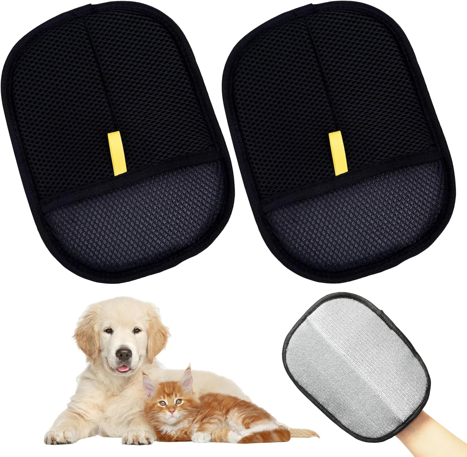 WANTUSHUI Pack of 2 Generic Fur Magnetic Gloves, Fur Magnet Fur Wonder Brush, Glove Pet Hair Removal, Pet Gloves, Cat Hair Remover Glove, Cat Hair Glove image number 2