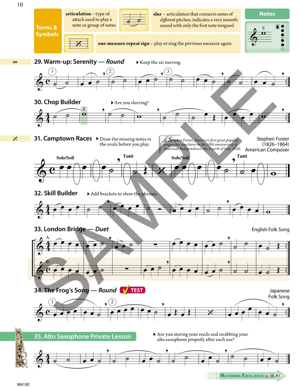 Neil A. Kjos Music Company Tradition of Excellence Book 1 Alto Saxophone Music Book