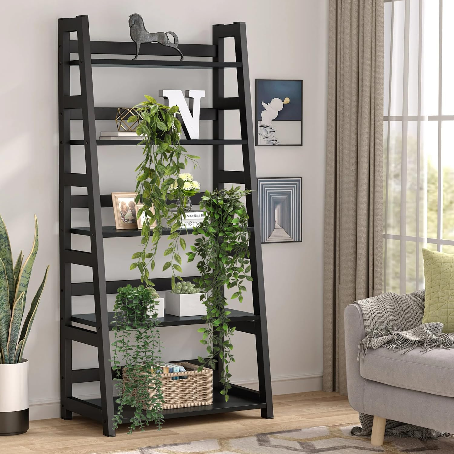 3 Pcs Artificial Hanging Plants-Eucalyptus Mandala Snow Pea Vine in Pot Plants for Office Farmhouse, Fake Foliage Pendant Plant, Indoor Outdoor Wedding Home Decoration image number 4