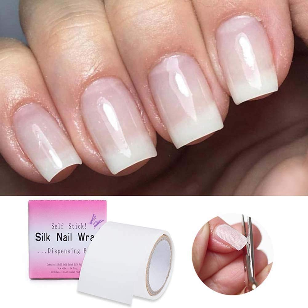 1 Roll Nail Repair Fiberglass Silk Wrap Self Adhesive anti Damage DIY Strong Protect Reinforce Extension Sticker,Nail Repair Reinforce Nail Protector Nail Art Tool for Home Use or Salon image number 6